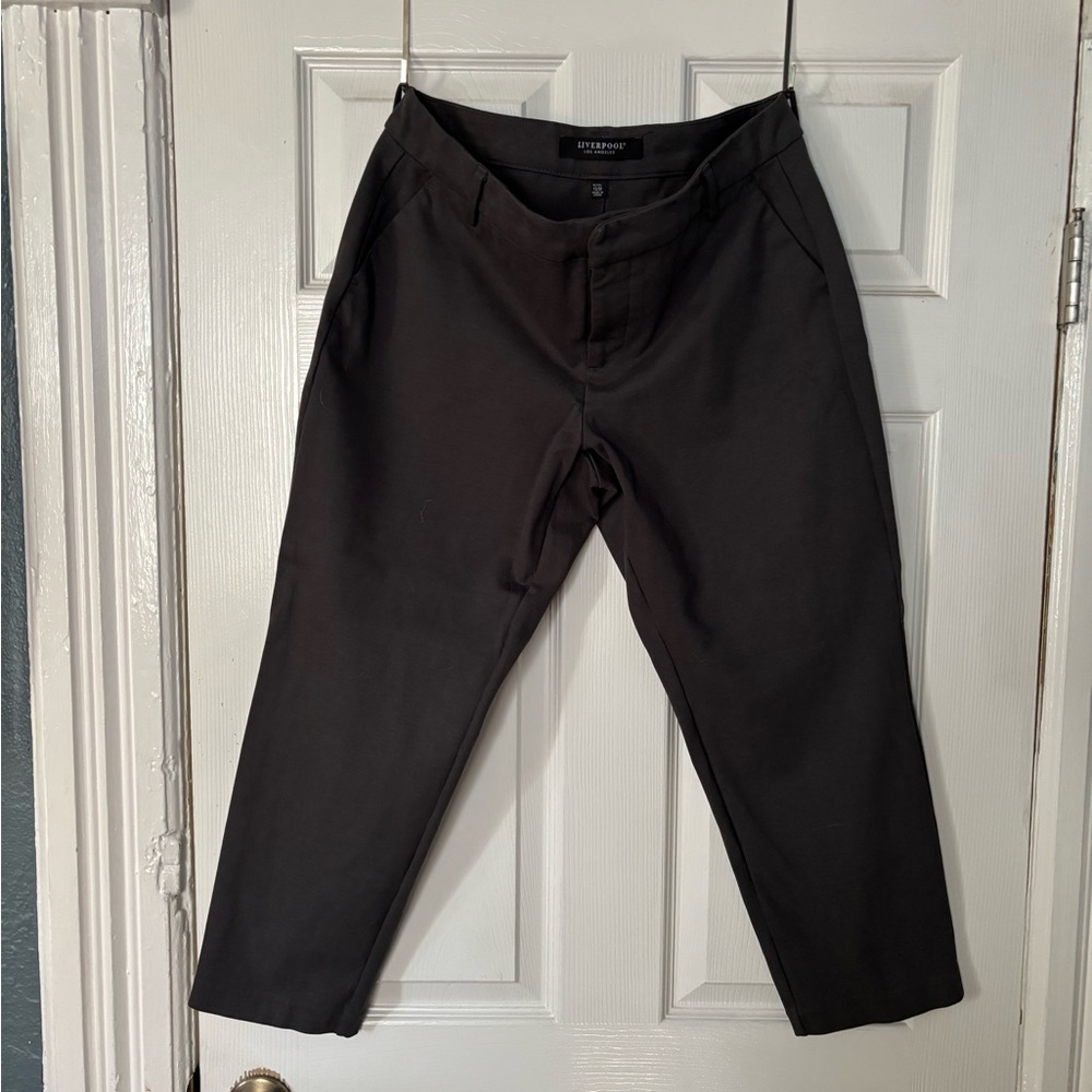Liverpool Los Angeles Women Charcoal Gray Dress Pants